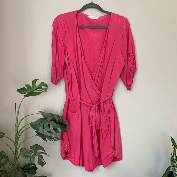 Pink Silk Romper - Picture 1 of 6